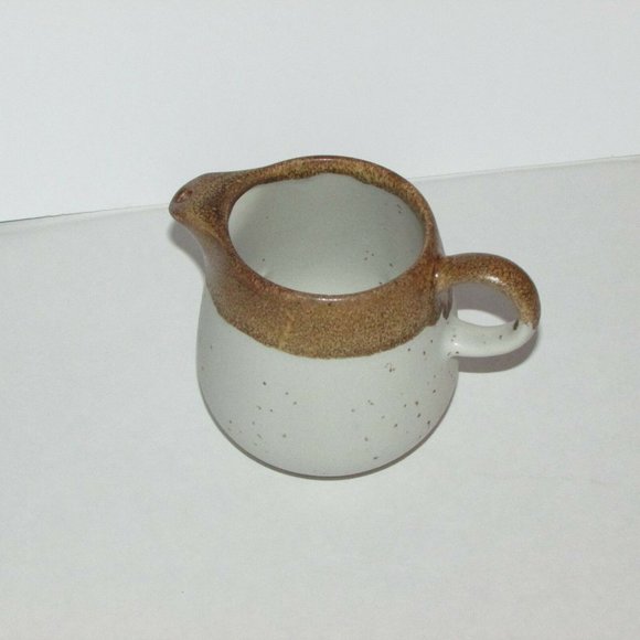 McCoy Pottery Vintage Creamer Graystone Tan Brown Speckled Cottagecore - Picture 7 of 12